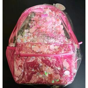 New With Tags Packed Party Clear Confetti Backpack Girls Pink Large in USA